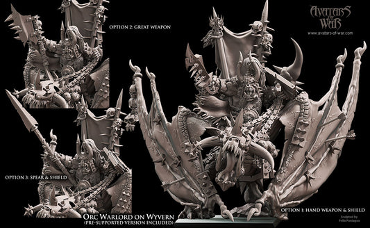 ORC - Orc Warlord mounted on Wyver - MULTI - ORCS - Fantasy – Avatars of War