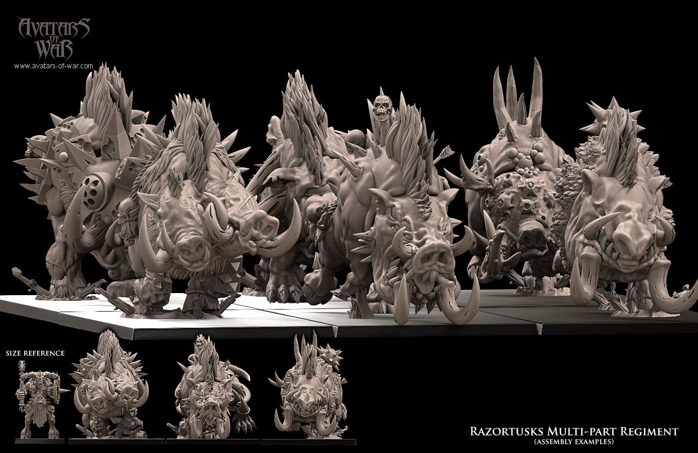 ORC - Orques de Fer avec un régiment d'armes puissantes - BR - ORCS - Fantasy – Avatars de Guerre