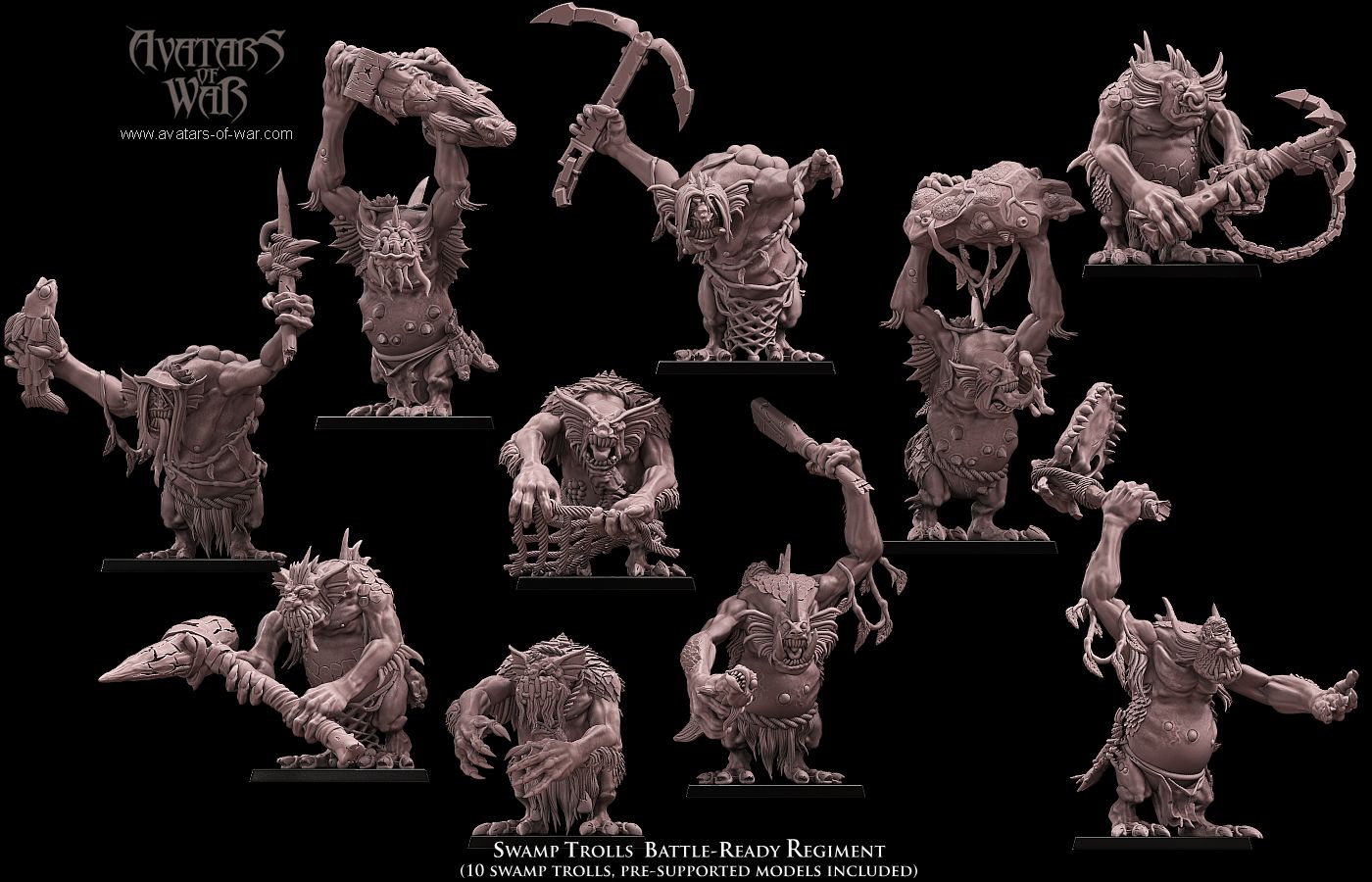 ORC - Orques de Fer avec un régiment d'armes puissantes - BR - ORCS - Fantasy – Avatars de Guerre