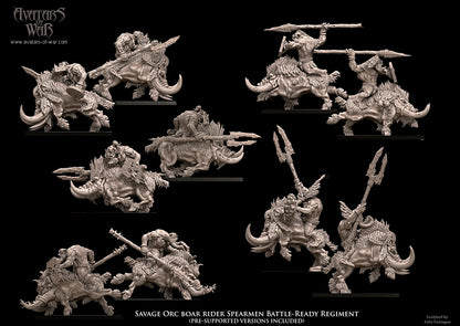 ORC - Savage Orc on warboar Regiment - BR - ORCS - Fantasy – Avatars of War Novità