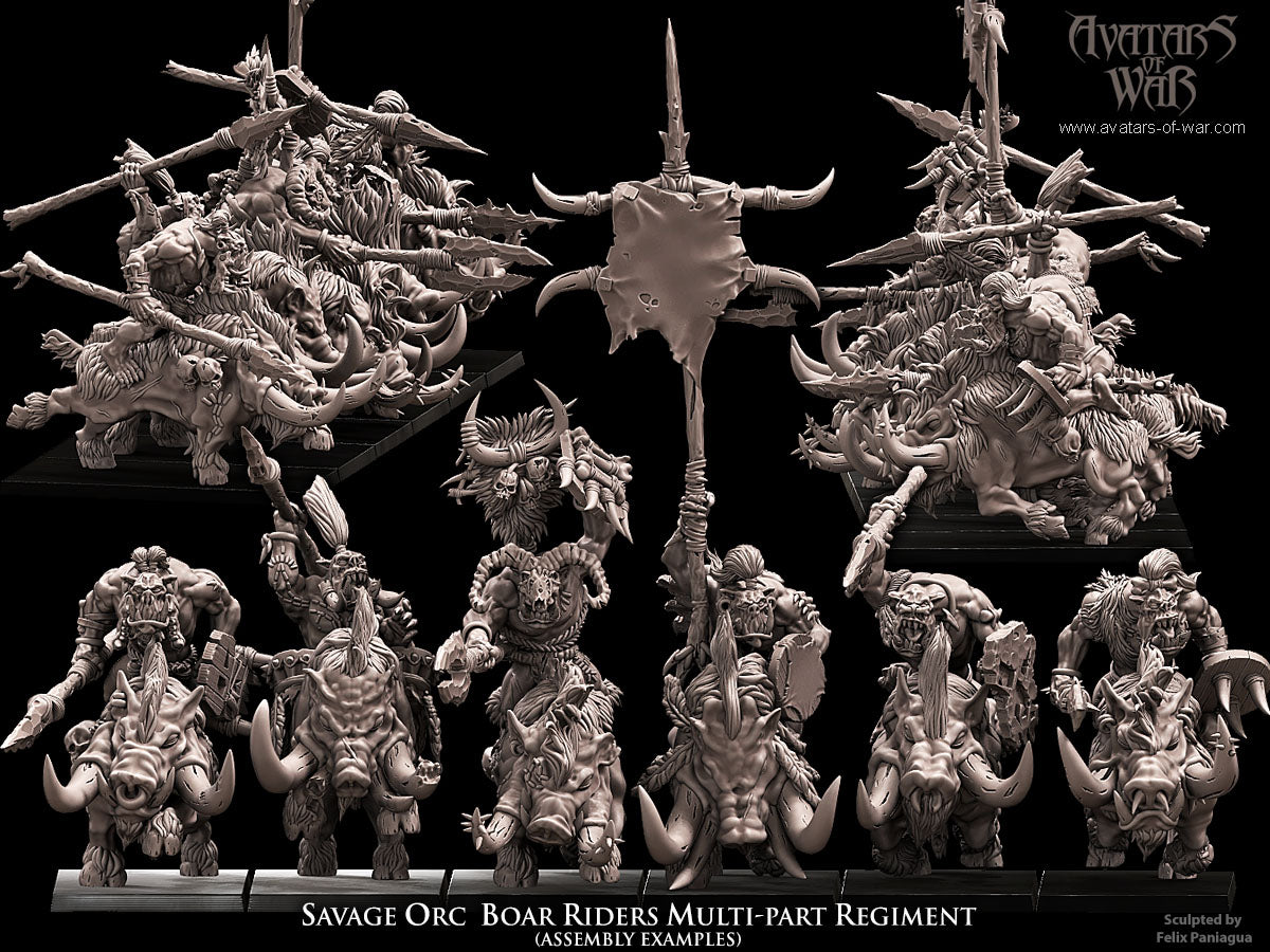 ORC - Orques de Fer avec régiment d'armes et de boucliers - BR - ORCS - Fantasy – Avatars de Guerre
