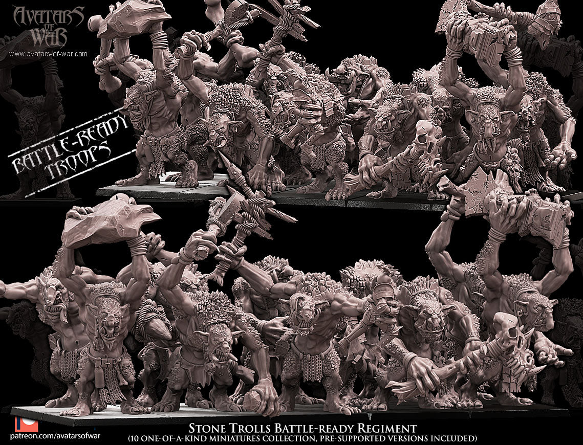 ORC - Orques de Fer avec un régiment d'armes puissantes - BR - ORCS - Fantasy – Avatars de Guerre