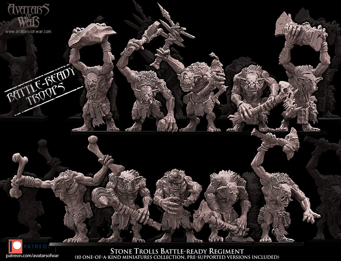 ORC - Orques de Fer avec un régiment d'armes puissantes - BR - ORCS - Fantasy – Avatars de Guerre