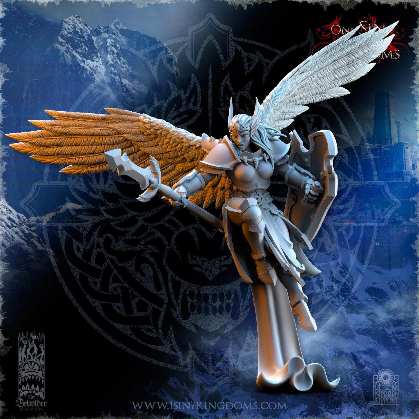 EE - Ohru Tree Shepherd - MULTI – ELFES À FEUILLES PERSISTANTES - Fantasy – The Beholder Miniatures 25-04