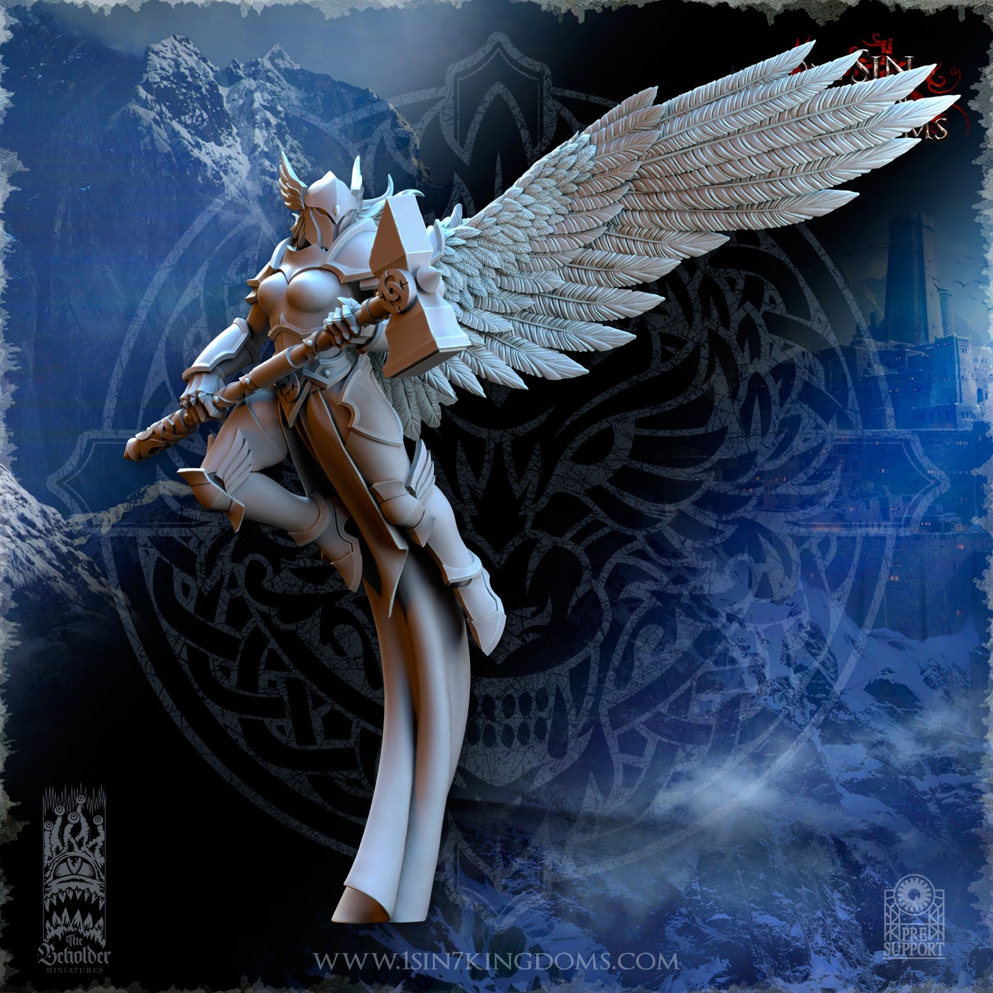 EE - Ohru Tree Shepherd - MULTI – ELFES À FEUILLES PERSISTANTES - Fantasy – The Beholder Miniatures 25-04